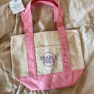 Trader Joes Mini Tote in Pink